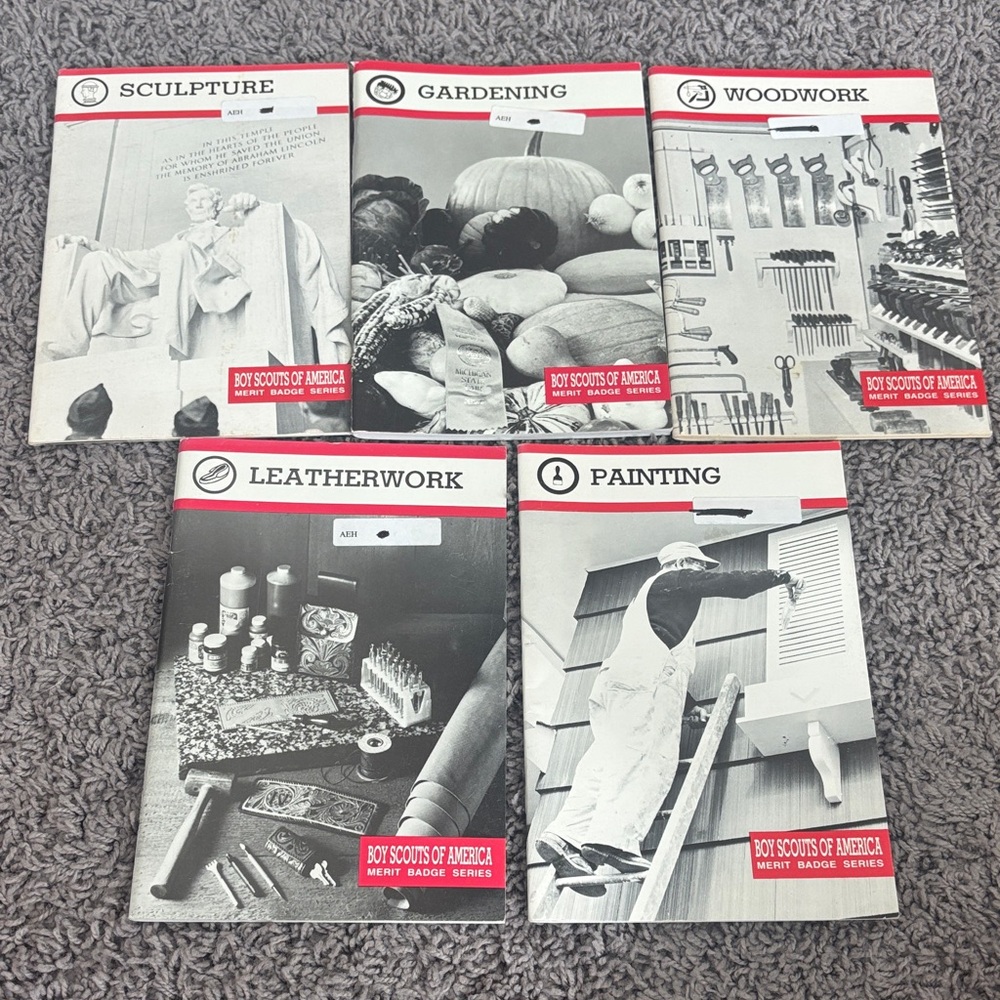Boys Scouts of America Merit Badge Book set of 5